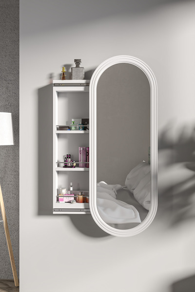 Platinreyon ÇOK AMAÇLI AYNALI TAKI DOLABI MDF KAPAK