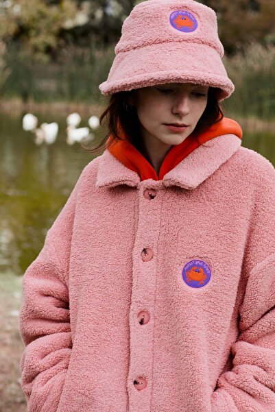 WWF Market Yengeç Sherpa Ceket - Pembe