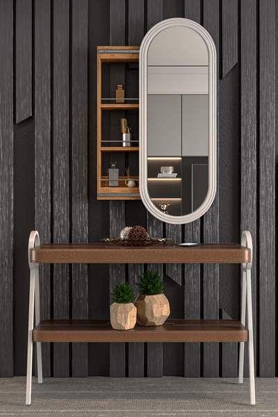 Platinreyon ÇOK AMAÇLI AYNALI TAKI DOLABI MDF KAPAK