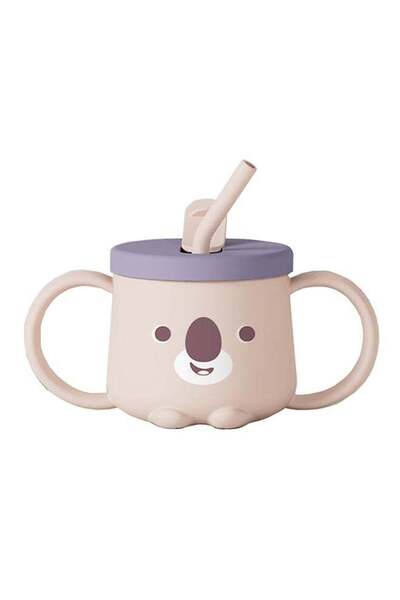 COOYA Baby Heat Sensitive Toddler Transition Cup With Straw Lid And Stainless Steel Interior 250ML