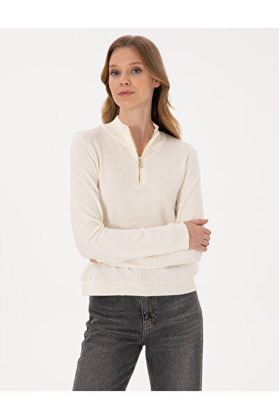 Pierre Cardin Ekru Slim Fit Kazak 50317114-VR019