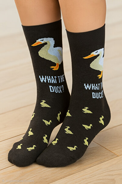 OEM Long novelty socks "What the Duck" — one size (38–45)