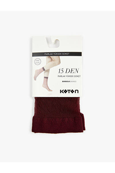Koton 15 Den Parlak Yüksek Soket Çorap