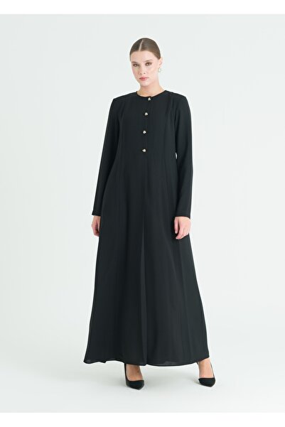 Armağan Segmented Button Detailed Dress