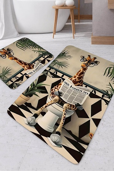 elyar kaymaz dot taban yikanabilir banyo paspası kapı önü paspas seti