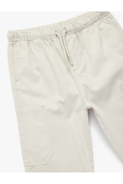 Koton Pamuklu Beli Ayarlanabilir Lastikli Cep Detaylı Pantolon
