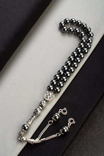 Uçar Doğaltaş Hematit Doğal Taş Küre Kesim 33 lü 8 mm Tesbih