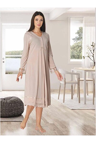 Lohusa Homewear Cămașă de noapte pentru gravide, cu design special, cu dantel...