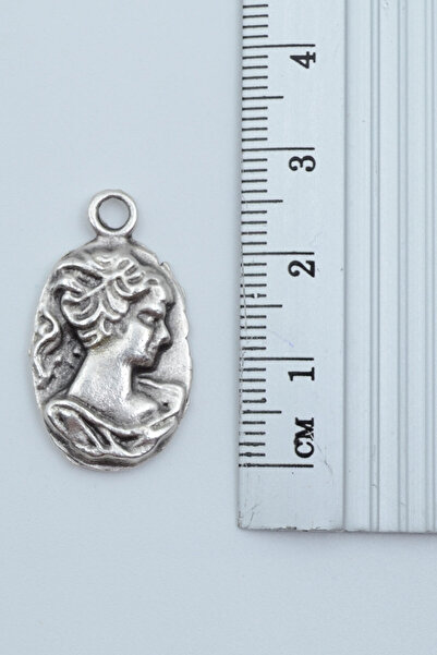 ıdr Vintage Cameo Gümüş Kaplama Deri İp Kolye