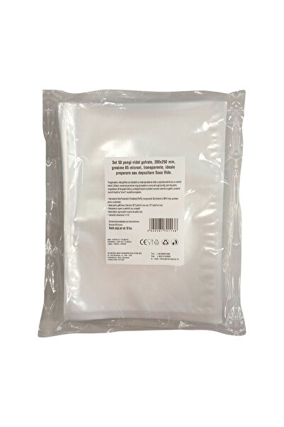 Urgent Horeca Embossed vacuum bags, 200x250 mm, thickness 85 microns, ideal for Sous Vide preparation, set of 50 pieces