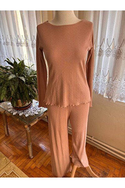 İNSPİRA Set de pijamale pentru femei cu mâneci lungi din bumbac pur 100%.