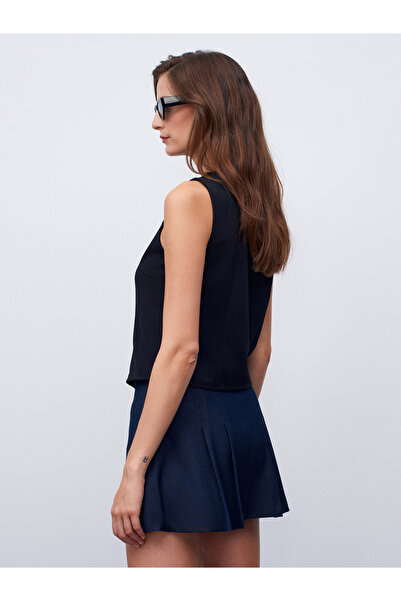 Dilvin 50528 Pens Detailed Vest-Black