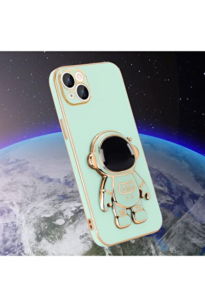 Flippy Husa de Protectie TPU 2in1, Flippy, pentru Apple iPhone 15, Astronaut cu Suport, Antisoc, Verde