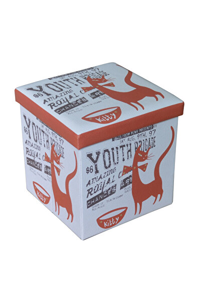 UnicSpot Kitty stool/storage box, multicolor, 38 x 38 x 37.5 cm