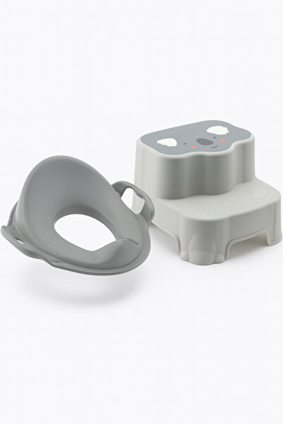 Funny Life 2'li Tuvalet Eğitim Seti - Basamaklı Çocuk Taburesi ve Kulplu Klozet Adaptörü