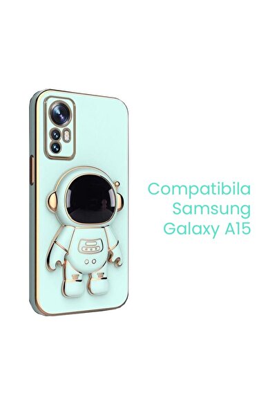 Flippy Προστατευτική θήκη Flippy 2 σε 1 για Samsung Galaxy A15/A15 5G, Astronaut με βάση, TPU, πράσινη