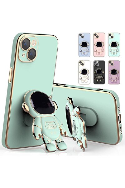 Flippy Husa de Protectie TPU 2in1, Flippy, pentru Apple iPhone 15, Astronaut cu Suport, Antisoc, Verde