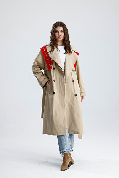 GACA COLLECTION PANTHEON Uzun Su Geçirmez Kemerli Trenckot