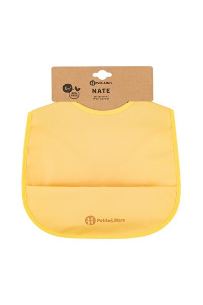 Petite&Mars Baveta impermeabila cu buzunar, Petite&Mars, Nate, 37 cm— 27 cm, ...