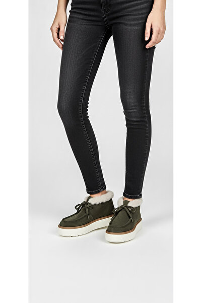 Ustalar Ayakkabı Çanta Green suede women's genuine leather boots 597.3637