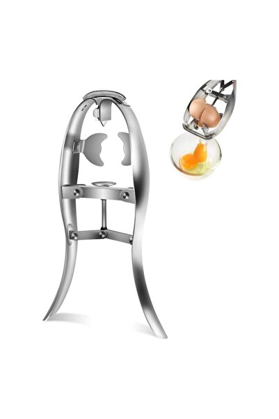 MACVI ® stainless steel egg opener, quick, clean cut for raw or boiled eggs, easy, hygienic, durable.