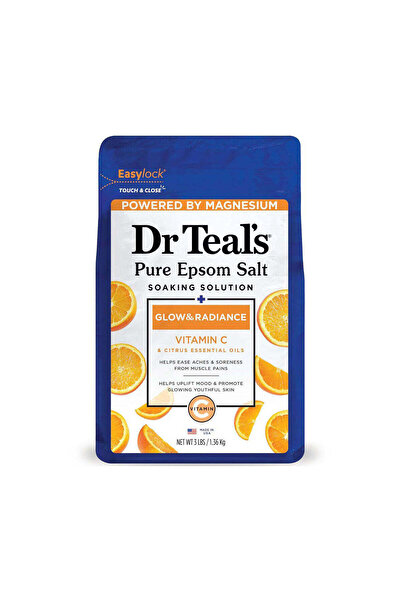 Dr Teals محلول نقع ملح إبسوم النقي من دكتور تيلز، لإشراقة وإشراقة البشرة - ١٫...