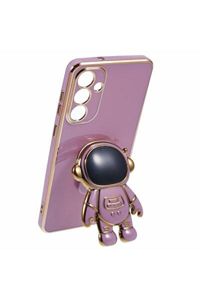 Flippy 2 in 1 Flippy Protective Case for Samsung Galaxy S21FE, Astronaut with Stand, TPU, Purple