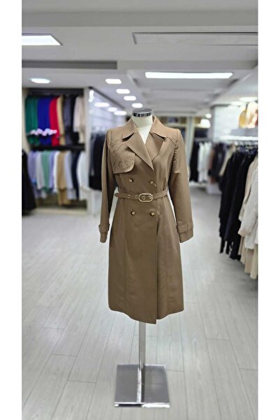 Zühre İşleme Detaylı Kemerli Trençkot 13812