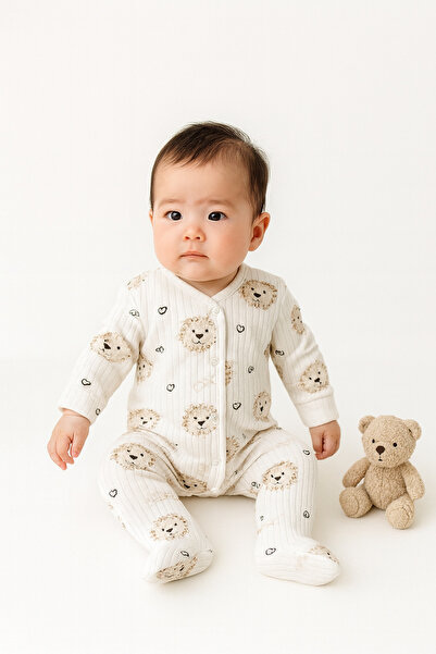 AKİ MODA KİDS Baby Girl, Baby Boy, Newborn, Unisex, 3-Piece Romper Set, 1-3-6 Months