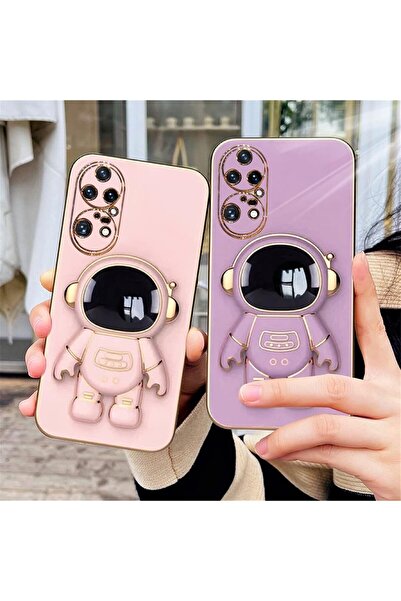 Flippy 2 in 1 Flippy Protective Case for Huawei P60 Pro, Astronaut with Stand, TPU, Purple