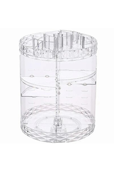 Aptel Organizator cosmetice, rotativ, 4 rafturi detasabile, plastic, transpar...