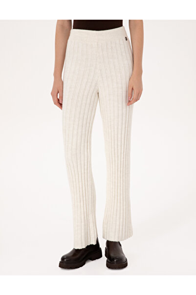 Pierre Cardin Ecru Loose Fit Knitwear Trousers 50311037-Vr019