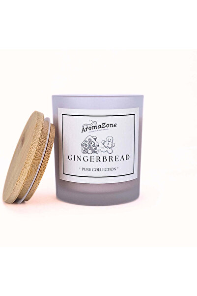 AromaZone Lumânare GINGERBREAD din ceară de soia și cocos, Handmade – 220g, timp de ardere 45h
