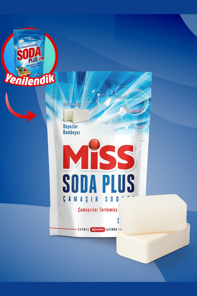 Miss Soda Plus Çamaşır Sodası Beyaz Sabun Kokulu 500 gr