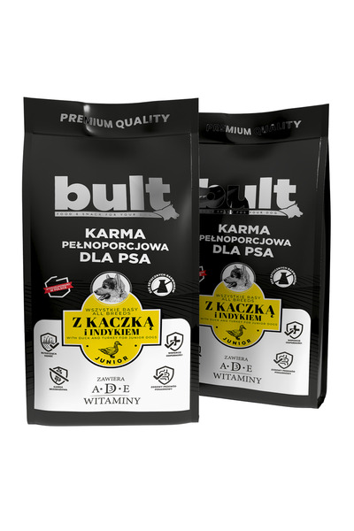 Bult HRANĂ USCATĂ CU RAȚĂ ȘI CURCAN PENTRU CĂȚEI 3 kg