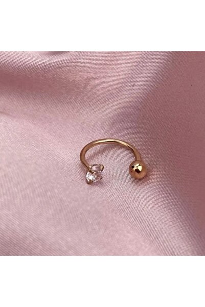 KESNUP Cercei piercing, 1 cristal, 1 mărgele, 8mm, aliaj antialergic, roz