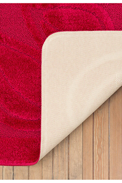 Flora Set of 2 Bath Mats, Anti-Slip, 2577 Burgundy