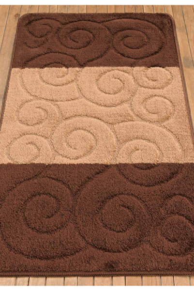 Sile Set of 2 Bath Mats Model 2546, Brown, Anti-Allergic, Polypropylene