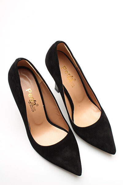 İDİL SİYAH SÜET KADIN TOPUKLU