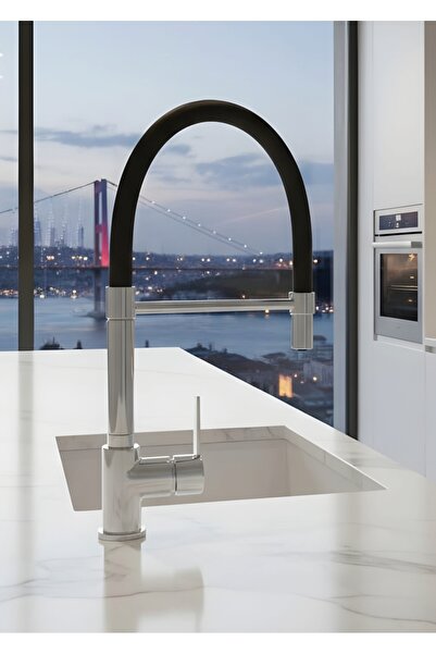 Flora StreamLine Krom Mutfak Bataryası | Yönlendirilebilir Hortum | Modern Mu...