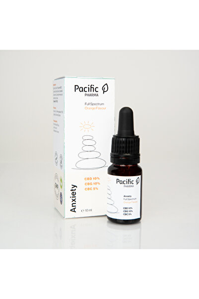 PACIFIC Ulei CBD - Anxiety, 10% CBD / 10% CBG / 5% CBC, Orange, 10 mL, GMP