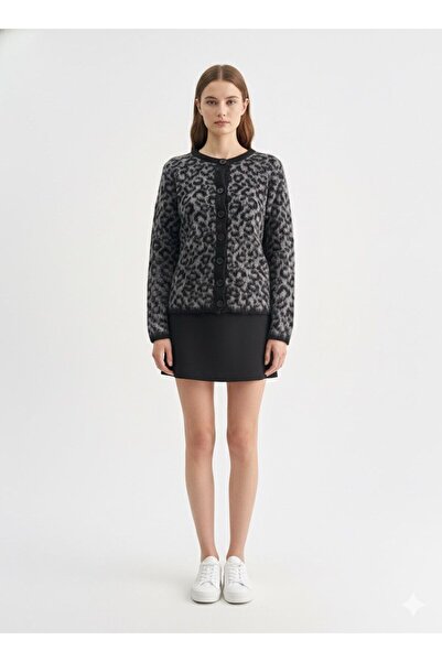 MODA سترة بنمط ليوبارد