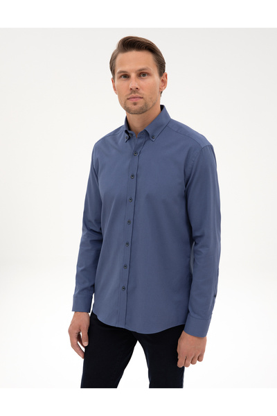 Pierre Cardin İndigo Regular Fit Uzun Kollu Gömlek 50311308-VR028