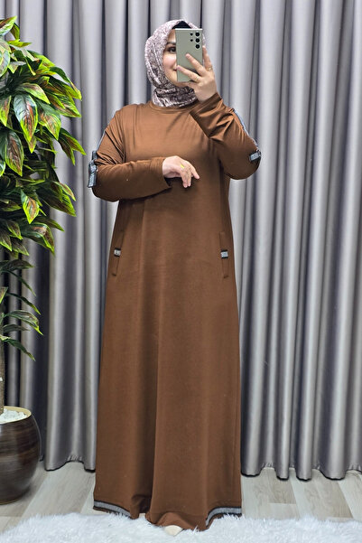 Elmas Tesettür Îmbrăcăminte pentru femei Hidžab Rochie cu mâneci cu dungi de ...