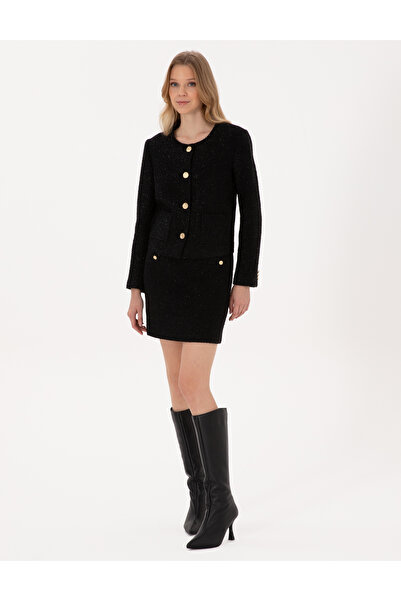 Pierre Cardin Siyah Tüvit Etek 50319441-VR046