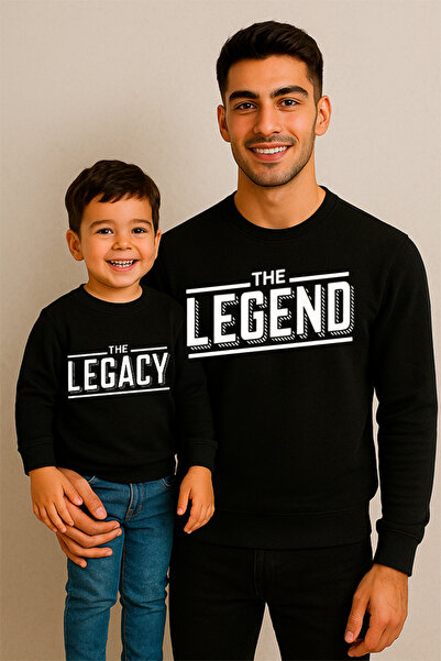 SVART WEAR The Legend The Legacy Tată Fiul Tată Fiul Băiat Copil Combinație Swea tricou PRET PENTRU UNUL 100% bumbac