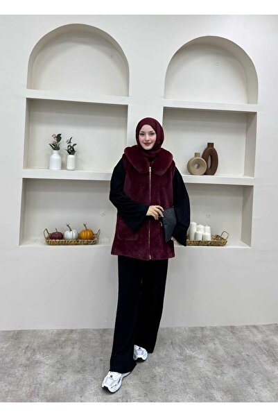 lurex moda Angora Fur Vest