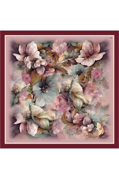 Armine Silk Scarf 9211D (Sura) (Nostalji̇)-01