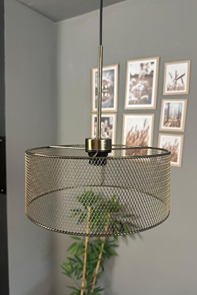 Bamyum Vetra Eskitme Tekli Metal Avize İnce Eskitme Başlık Rustik Mutfak Modern Sarkıt Aydınlatma