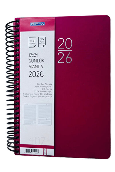 Gıpta 2026 AJANDA 17x24 (407-SEK) EKO SPR.GÜNLÜK